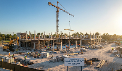 School campus under construction