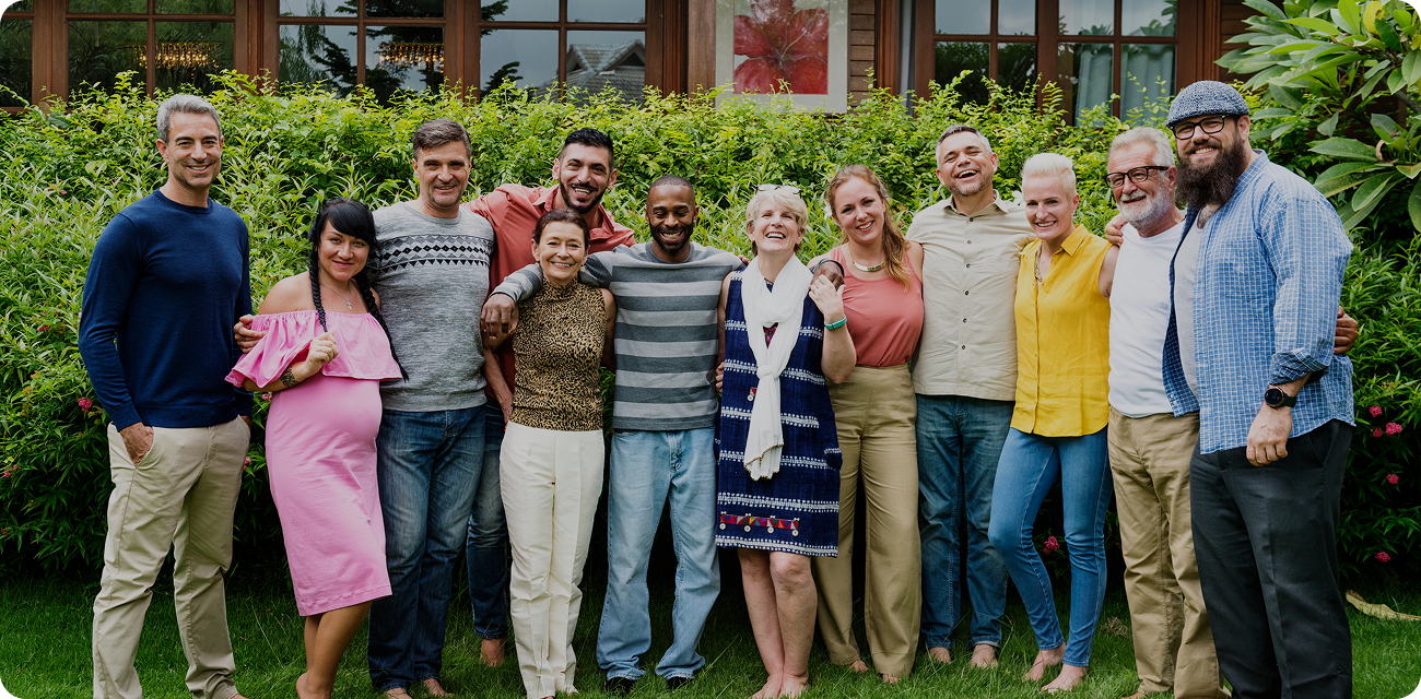Community members gathered at an event